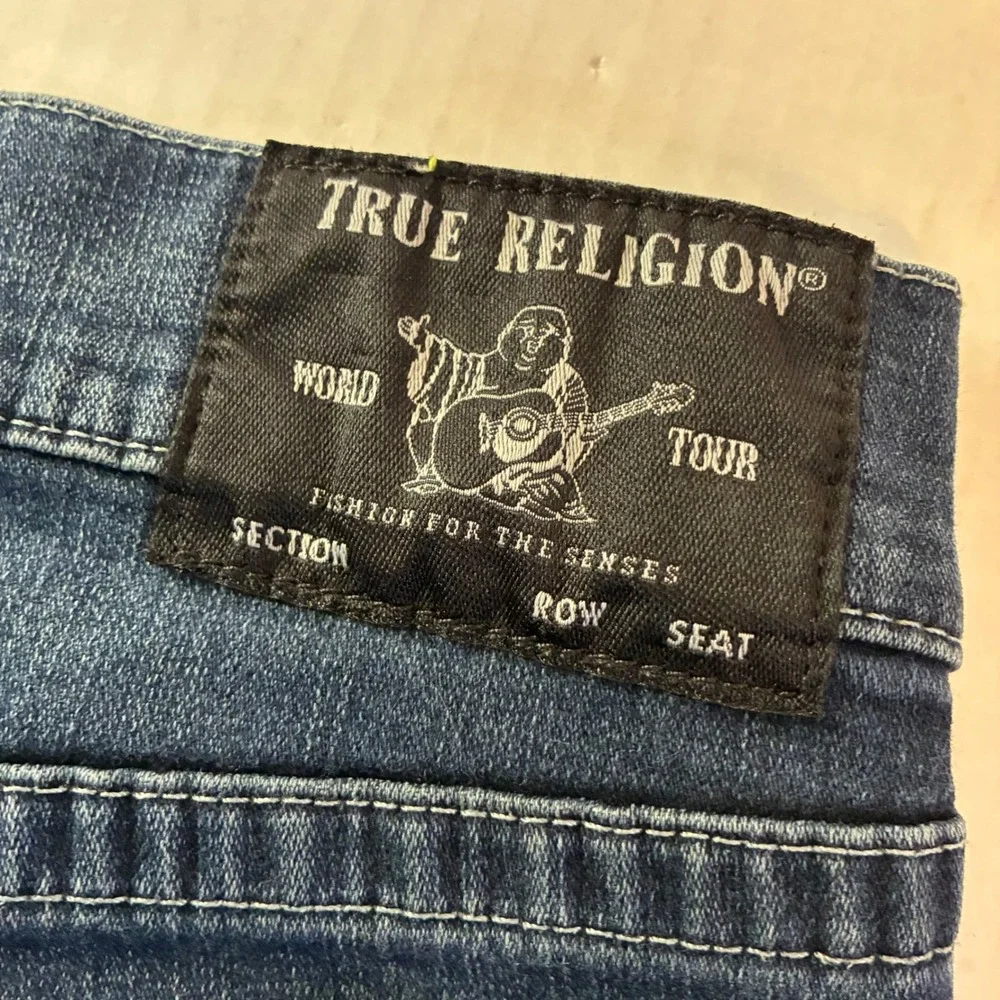 True Religion Rocco Relaxed Skinny Jeans Dark Wash Blue Size 28X31 Mens Denim
